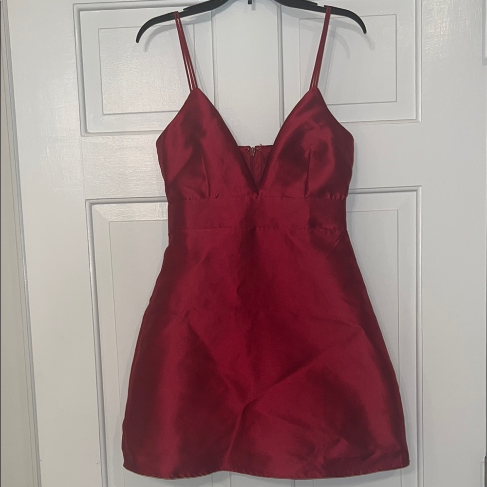 Lulu's Red Spaghetti Strap Mini Sundress